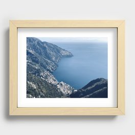 Poster Positano Italy Landscape From The Top Of Comune Mountain Recessed Framed Print