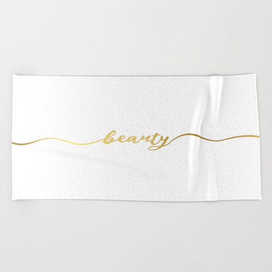 Golden beauty Beach Towel