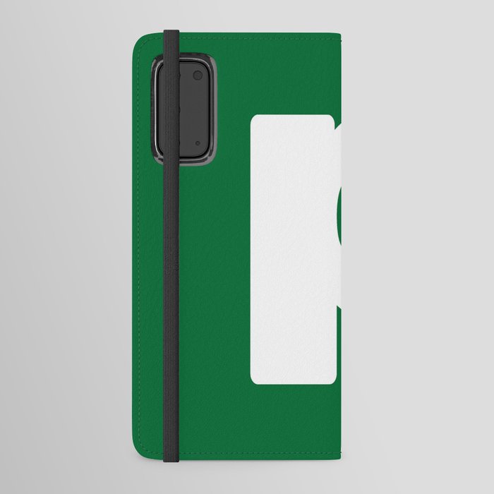 p (White & Olive Letter) Android Wallet Case