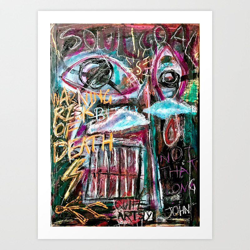 Degrees Of Separation Neo Expressionism Painting Art Print By Raincloudartist Society6