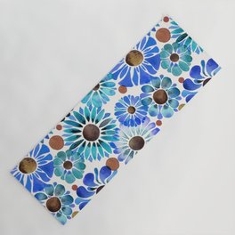Flower Power – Blue Yoga Mat