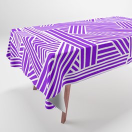Sketchy Abstract (White & Violet Pattern) Tablecloth
