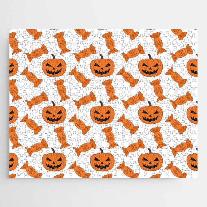 Halloween Pumpkins Pattern Jigsaw Puzzle