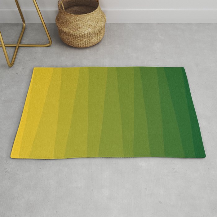 Shades of Grass - Gradient between Lime Green and Bright Yellow Rug