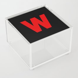 letter W (Red & Black) Acrylic Box