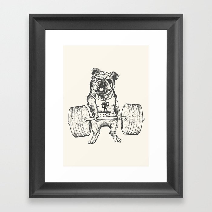 English Bulldog Lift Framed Art Print