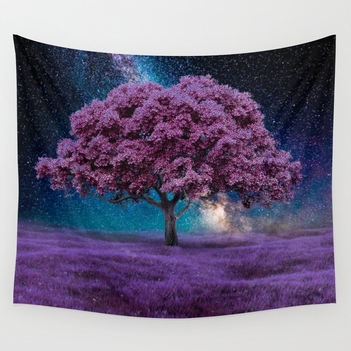 Galaxy Tree Wall Tapestry By Quinsolutions Society6