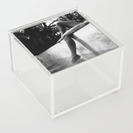 Dip your toes into the water, female form black and white photography - photographs Acrylic Box