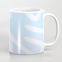 Light Blue abstract Coffee Mug | Ocean, Home Decor, Minimal, Pastel, White, Painting, Drawing, Soft, Wave, Line 