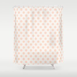 Vintage Dot Pale Peach Shower Curtain