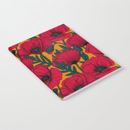 Red poppy garden    Notebook