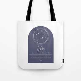 Libra Zodiac | Denim Arch Tote Bag