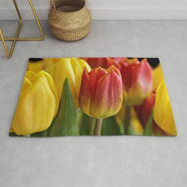 Red and Yellow Tulips Area & Throw Rug