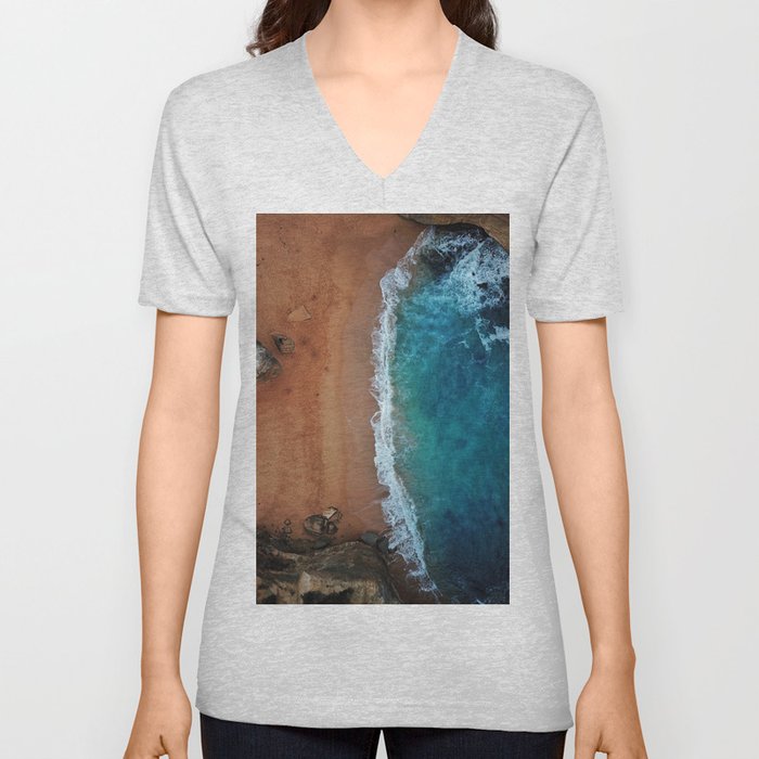 Down by the sea V Neck T Shirt