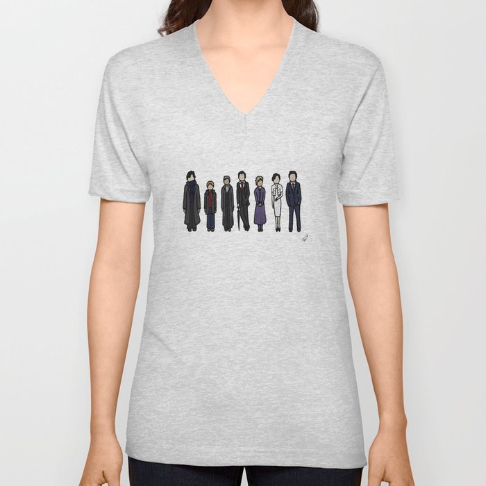 Characters of Sherlock V Neck T Shirt