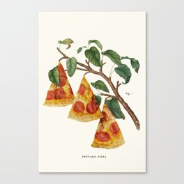 Pizza Plant Canvas Print | Retro, Color, Popart, Drawing, Plant, Curated, Jonasloose, Kitchen, Digitalmanipulation, Digital 