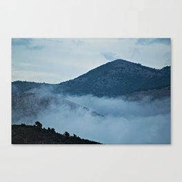 Hills Clouds Scenic Landscape 2 Canvas Print