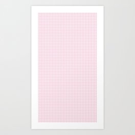 Pink Gingham Art Print