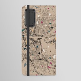 Santa Clarita, USA. City Map Collage - Terrazzo Android Wallet Case