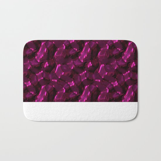 Pink Metal techno surface Bath Mat