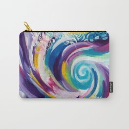 floral Carry-All Pouch | Painting, Acrylic 