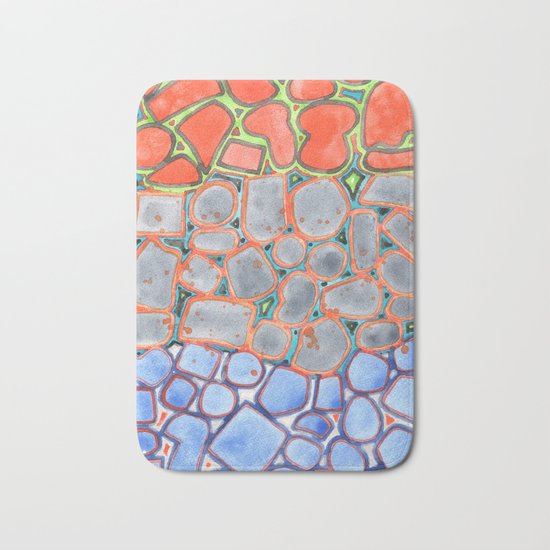 Summer Heat over Refreshing Water Pattern Bath Mat