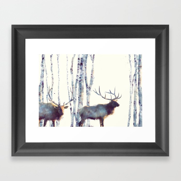 Elk // Follow Framed Art Print