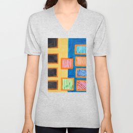 Abstract Beach Impressions V Neck T Shirt