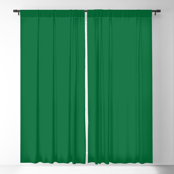 Christmas Scotch Pine Tree Green Solid Color Blackout Curtain