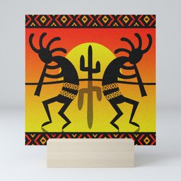 Southwest Kokopelli Desert Sunset Mini Art Print
