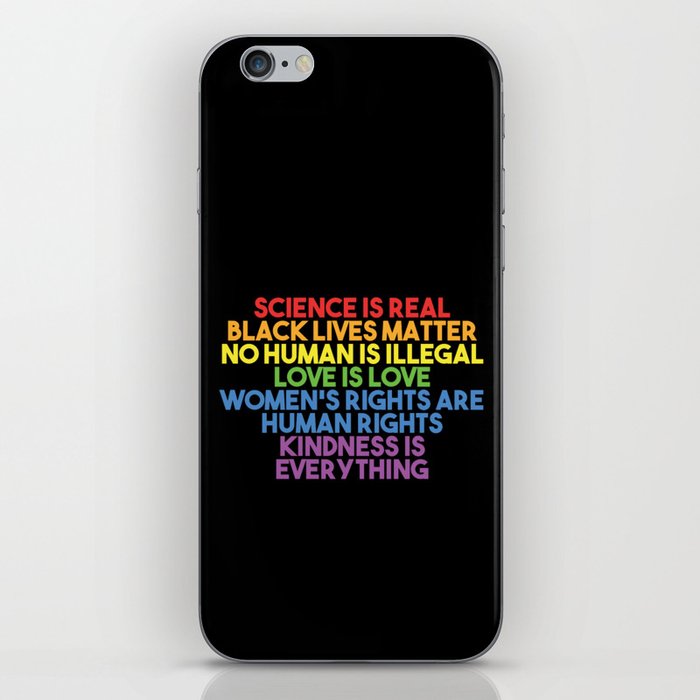 Science Is Real Black Lives Matter Equality Facts iPhone Skin