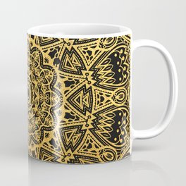 Mandala Black and Gold Art Pattern Coffee Mug