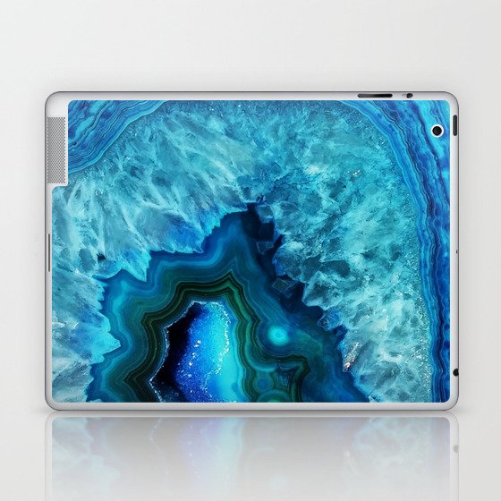 Bright Blue Agate Laptop & iPad Skin