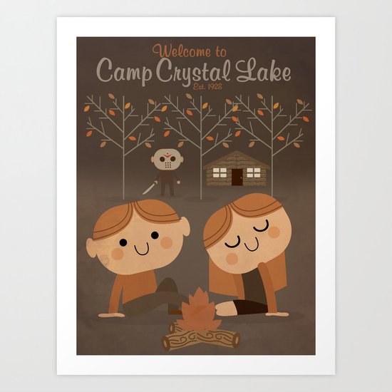 welcome to camp crystal lake Art Print