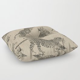 tan leopard pattern Floor Pillow