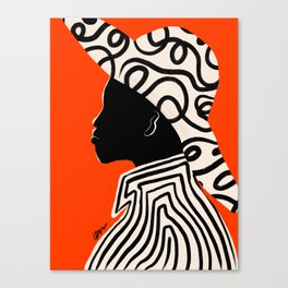 Silhouette of Style of Modern Essence Canvas Print