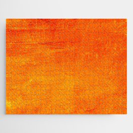 Orange Sunset Textured Acrylic Painting Jigsaw Puzzle | Abstract, Homedecor, Bold, Contemporary, Orangetangerine, Painting, Vibrant, Patterntextured, Maximalist, Minimalist 