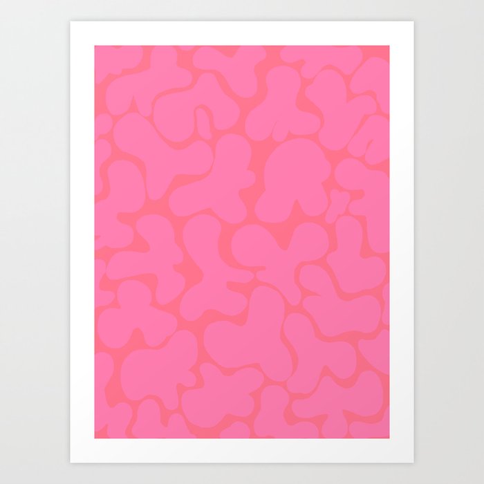 Wobbled - pink tones Art Print