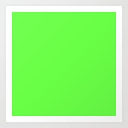 GREEN GECKO neon solid color  Art Print