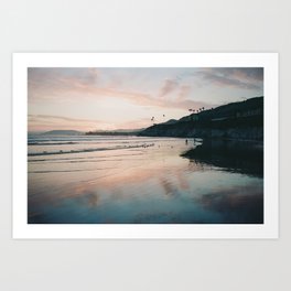 Sunset at Pismo Art Print