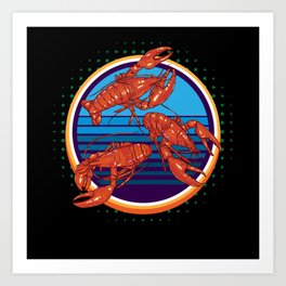 Lobster Shellfish Sea Creature Crab Art Print