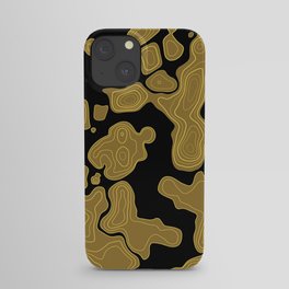 golden map pattern iPhone Case