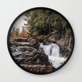 Waterfall at Rocky Gorge Wall Clock