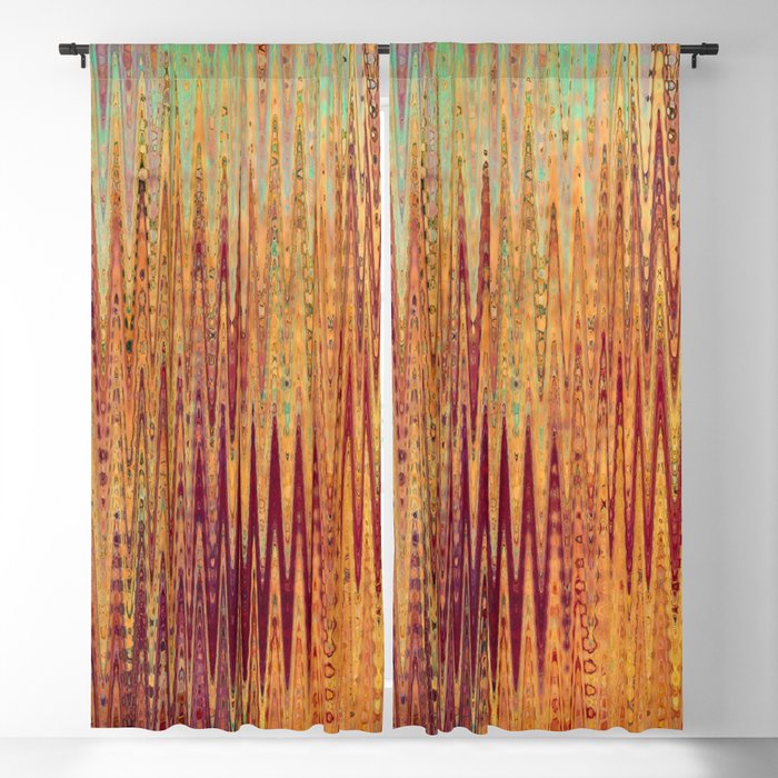Rusty Abstract Blackout Curtain