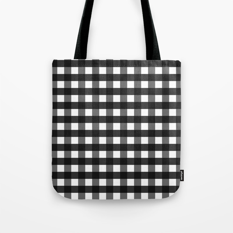 gingham tote bag