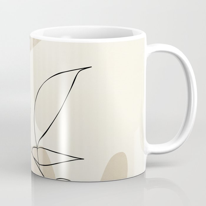 leaves minimal shapes abstract Coffee Mug
