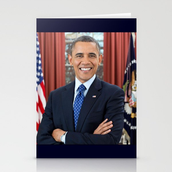 official portrait of Barack Obama Stationery Cards