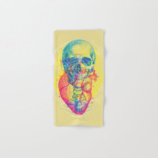 Brain Heart Skull Hand & Bath Towel