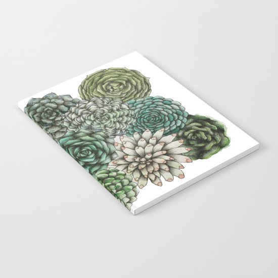 An Assortment of Succulents Notebook