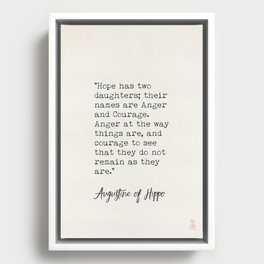 Augustine of Hippo quote Framed Canvas